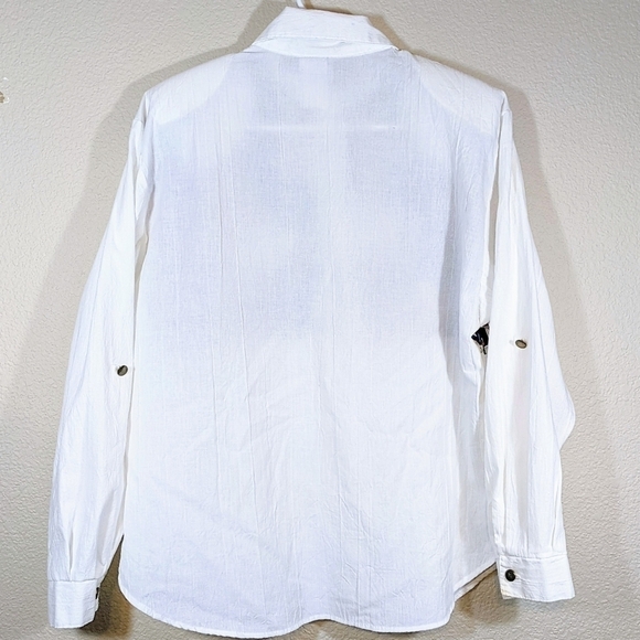 Santa's Workshop Vintage Button Down Long Sleeve Blouse - Picture 3 of 8